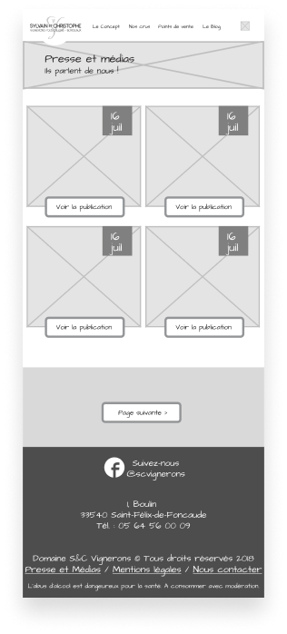 UX design Balsamiq wireframe galerie produits